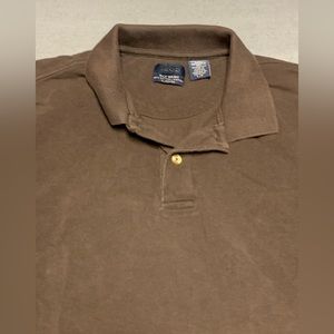 Izod polo shirt men’s large brown cotton short sleeve